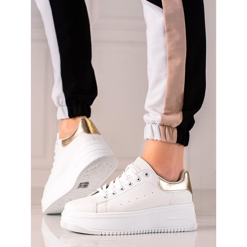 Fashion Muodikkaat lenkkarit lavalla valkoinen kultainen 1