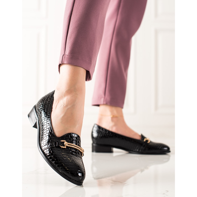 W. Potocki Tyylikkäät kengät Potocki-koristeella musta 1