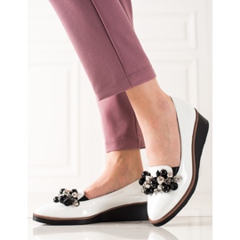 W. Potocki Tyylikkäät kiilakengät valkoinen 1