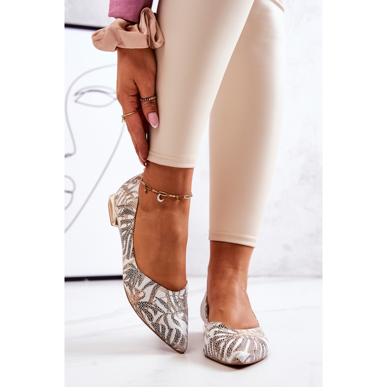 Naisten balerinat Laura Messi Nahka Golden 2193 monivärinen 1