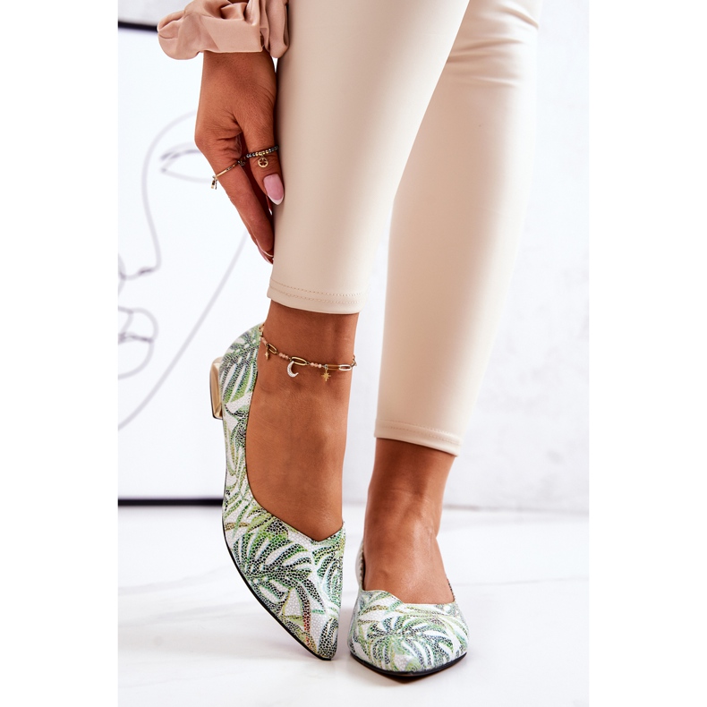 Naisten balerinat Laura Messi Nahkavihreä 2193 monivärinen 2
