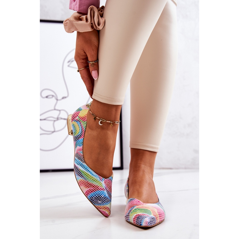 Naisten balerinat Laura Messi Nahkainen Rainbow 2193 monivärinen 2