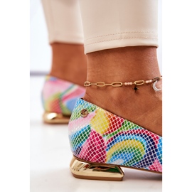 Naisten balerinat Laura Messi Nahkainen Rainbow 2193 monivärinen 1