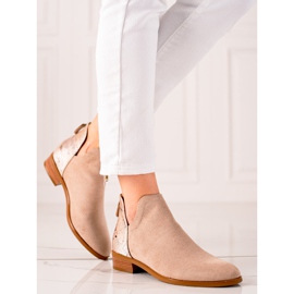 Beiget saappaat, joissa on leikkaus VINCEZA ruskea 1