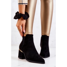 PS1 Mustat Helloni mokkanahkaiset avoimet cowboysaappaat 2