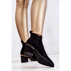 PS1 Mustat Helloni mokkanahkaiset avoimet cowboysaappaat 1