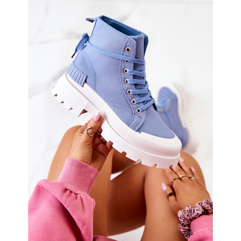 PS1 Faithfull Siniset solmitut saappaat sininen 1