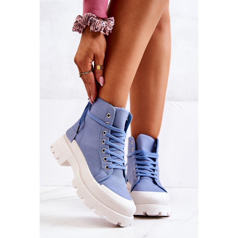 PS1 Faithfull Siniset solmitut saappaat sininen 2