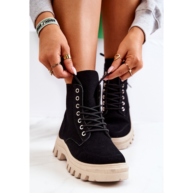 PS1 Suede Boots Tied Black Hurricane musta 1