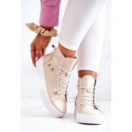 PK1 High Boot nahkalenkkarit beige Ashlee 2