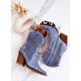 FB1 Harjakattoiset Cowboysaappaat Post Sininen Caroline 1