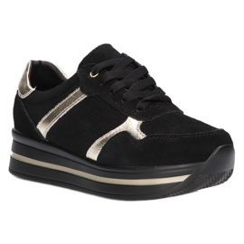 Nahkaiset mokkanahkalenkkarit Filippo DP2004 / 21 mustat 2