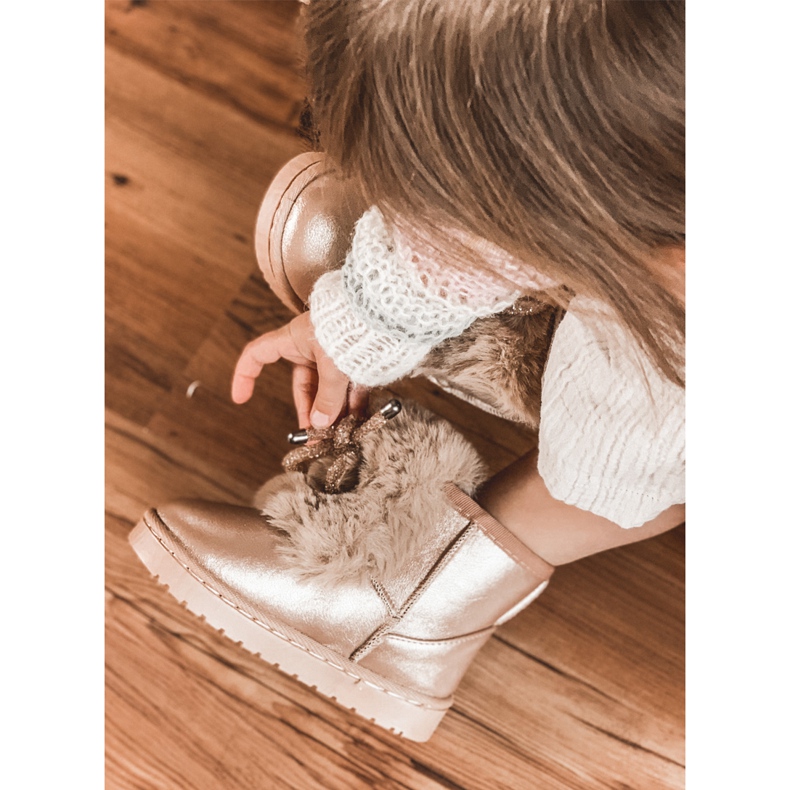 Lasten lumisaappaat, turkis vaaleanpunainen kulta Aurora kultainen 6