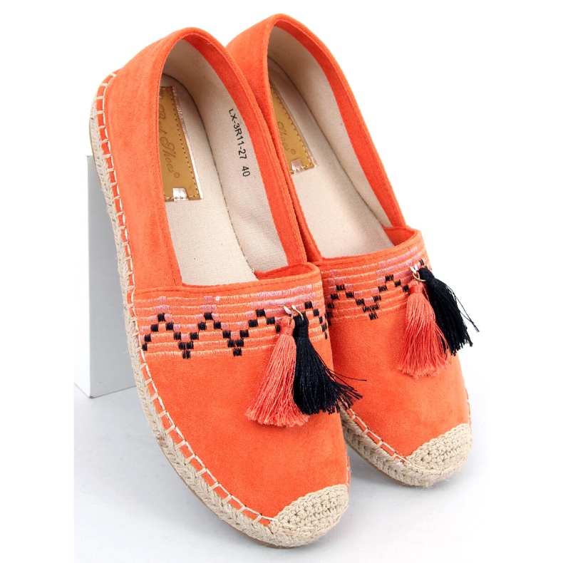 Boho espadrillit Birna Orange -hapsuilla oranssi 2