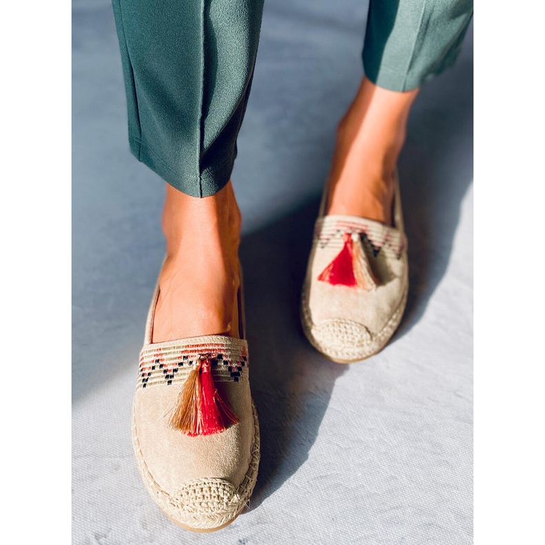 Boho espadrillit Birna Beige -hapsuilla 2