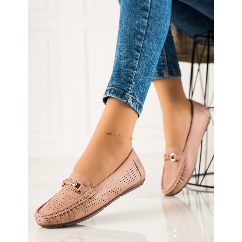 Primavera Harjakattoiset loaferit koristeella beige vaaleanpunainen 1