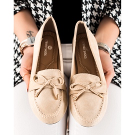 TRENDI Beige loafers rusetilla 1