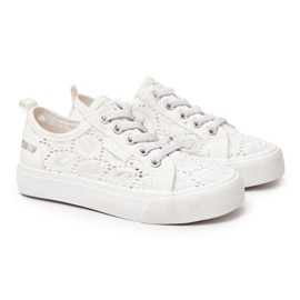 Harjakattoiset tennarit Big Star JJ374012 Valkoiset valkoinen valkoinen 2