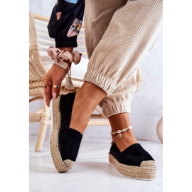 FB2 Musta Lesley Suede Slip On Espadrilles 2