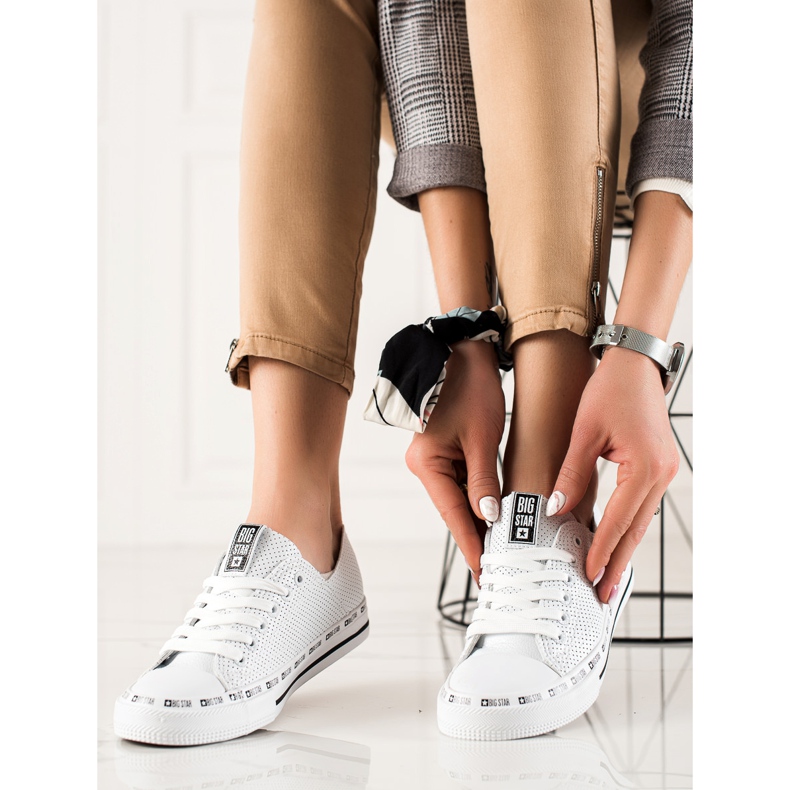 Naisten Big Star -lenkkarit FF274024 valkoinen 2
