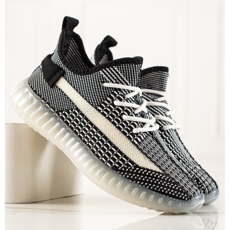 TRENDI Mukavat miesten tennarit valkoinen musta 1