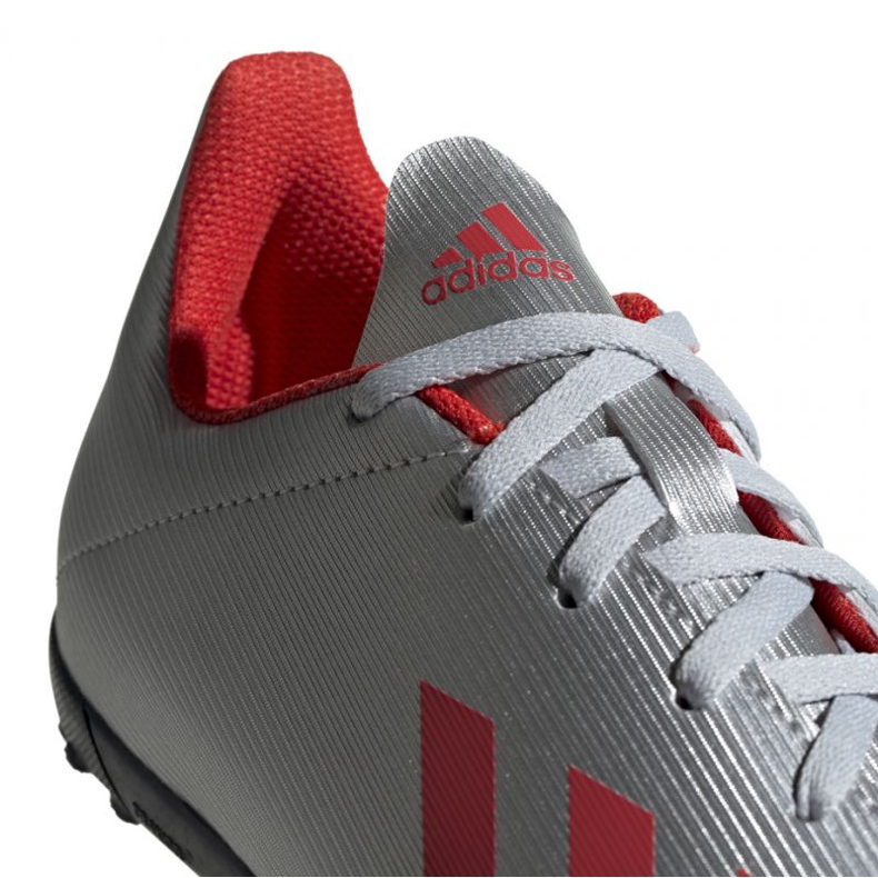 Adidas X 19.4 Tf Jr F35348 jalkapallokengät punainen hopea 1