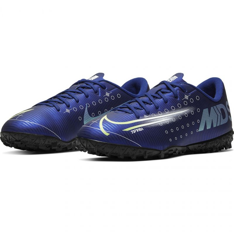 Nike Mercurial Vapor 13 Academy Mds Tf Jr CJ1178 401 jalkapallokengät tummansininen bluesia ja laivastonsinisiä 1