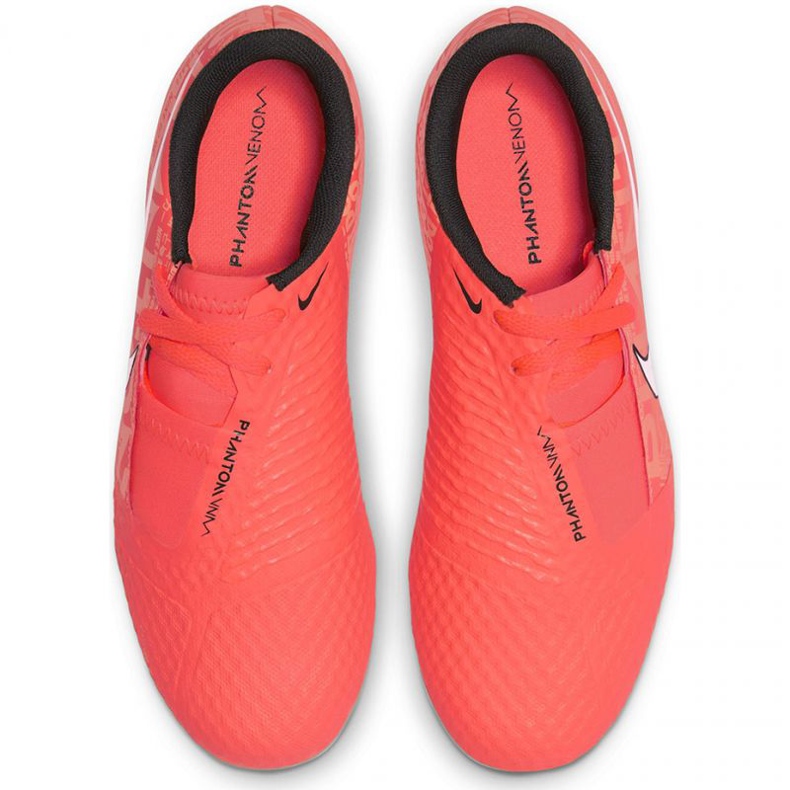 Nike Phantom Venom Academy Fg Jr AO0362 810 jalkapallokengät oranssi appelsiinit ja punaiset 1