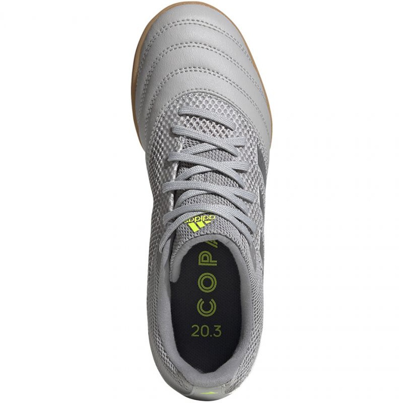 Adidas Copa 20.3 In Sala Jr EF8338 jalkapallokengät harmaa harmaan sävyjä 1