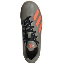 Adidas X 19.4 In Jr EF8379 jalkapallokengät harmaan sävyjä 1