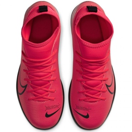 Nike Mercurial Superfly 7 Club Tf Jr AT8156-606 jalkapallokengät punainen appelsiinit ja punaiset 1