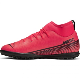 Nike Mercurial Superfly 7 Club Tf Jr AT8156-606 jalkapallokengät punainen appelsiinit ja punaiset 2