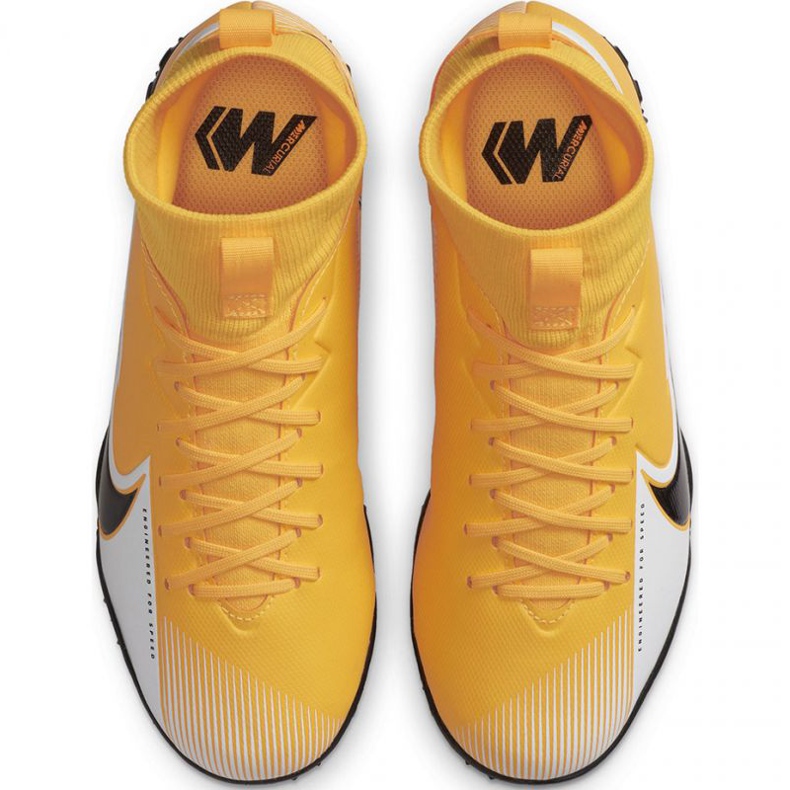 Nike Mercurial Superfly 7 Academy Tf Jr AT8143 801 jalkapallokengät keltainen keltaiset 1