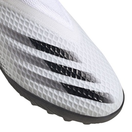 Adidas X Ghosted.3 Ll Tf Jr EG8150 jalkapallokengät harmaa / hopea, valkoinen, harmaa / hopea valkoinen 1