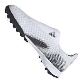 Adidas X Ghosted.3 Ll Tf Jr EG8150 jalkapallokengät harmaa / hopea, valkoinen, harmaa / hopea valkoinen 5