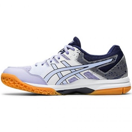 Asics Gel Rocket 9 W 1072A034 103 lentopallokengät tummansininen, valkoinen, violetti valkoinen 1