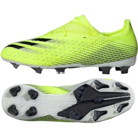 Adidas X Ghosted.2 Fg M FW6958 jalkapallokengät valkoinen, kelta-vihreä neon vihreä 1