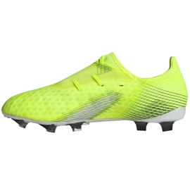 Adidas X Ghosted.2 Fg M FW6958 jalkapallokengät valkoinen, kelta-vihreä neon vihreä 2