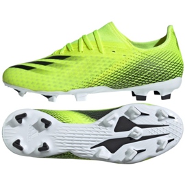Adidas X Ghosted.3 Fg M FW6948 jalkapallokengät valkoinen, kelta-vihreä neon vihreä 1