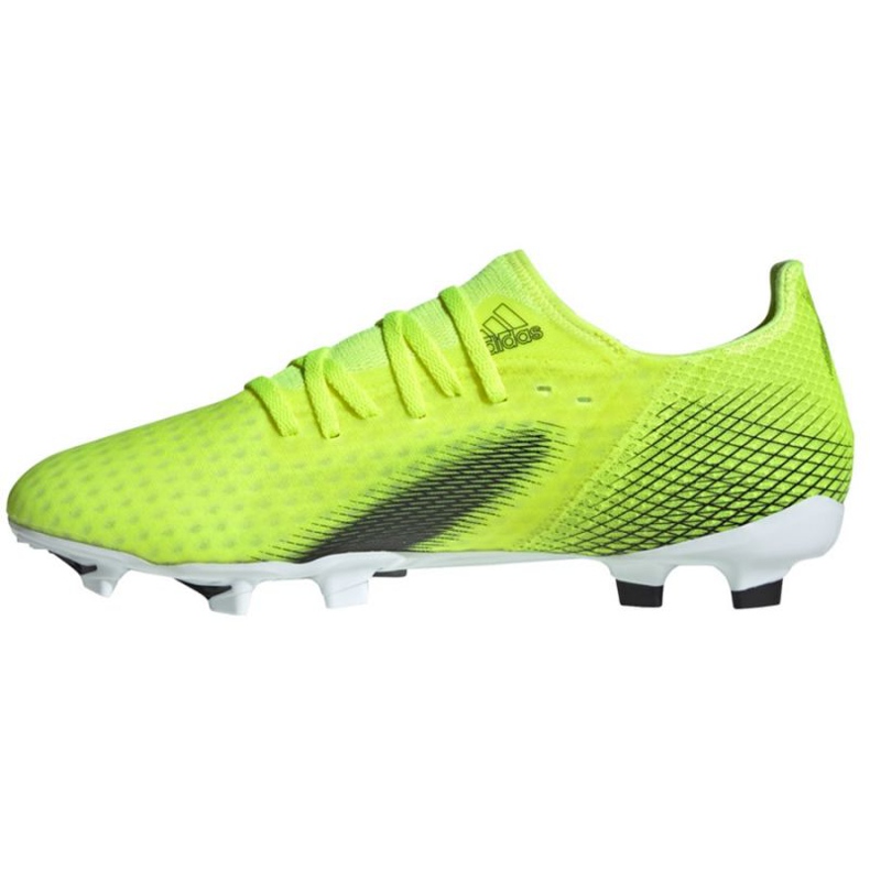 Adidas X Ghosted.3 Fg M FW6948 jalkapallokengät valkoinen, kelta-vihreä neon vihreä 2