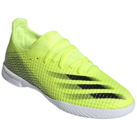 Adidas X Ghosted.3 In Jr FW6924 jalkapallokengät valkoinen, neonkeltainen vihreä 3