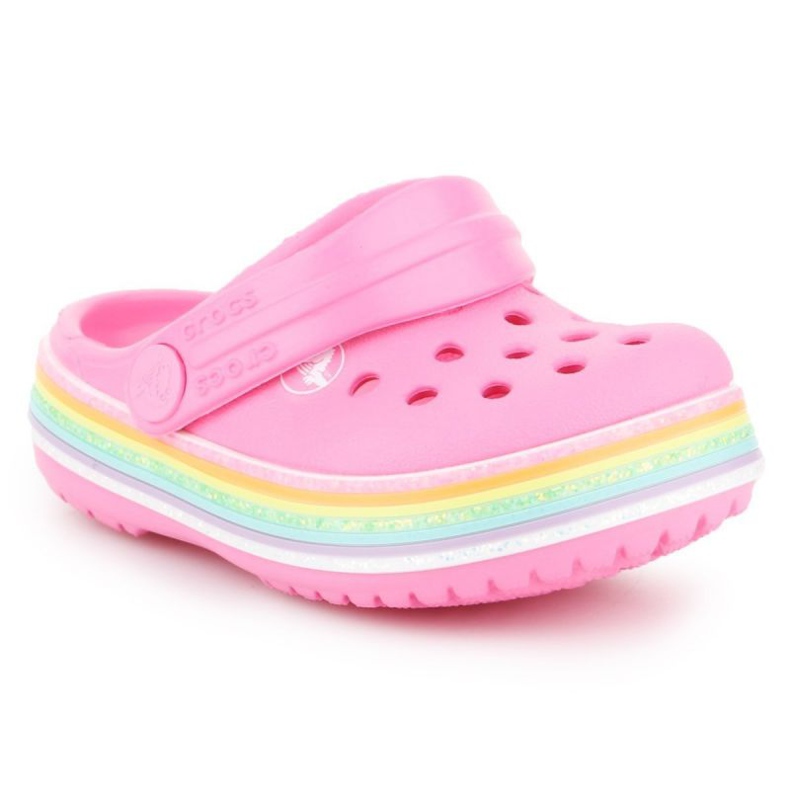Crocs Crocband Rainbow Glitter Clg K 206151-669 vaaleanpunainen 1