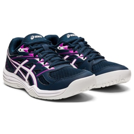 Asics Upcourt 4 W 1072A055 401 lentopallokengät musta tummansininen 2