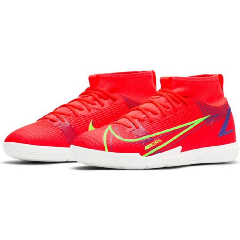 Nike Mercurial Superfly 8 Academy Ic Jr CV0784 600 jalkapallokengät punainen appelsiinit ja punaiset 1