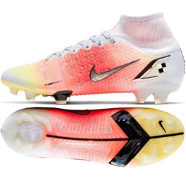 Nike Mercurial Superfly 8 Elite Mds Fg M CV0959 108 jalkapallokengät punainen, valkoinen, oranssi appelsiinit ja punaiset 1