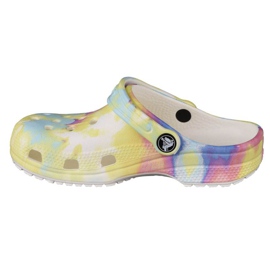 Crocs Classic Tie-Dye Graphic K Clog Jr 205451-94S monivärinen keltainen 1
