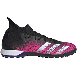 Adidas Predator Freak.3 Tf M FW7517 jalkapallokengät valkoinen, musta, pinkki musta 1