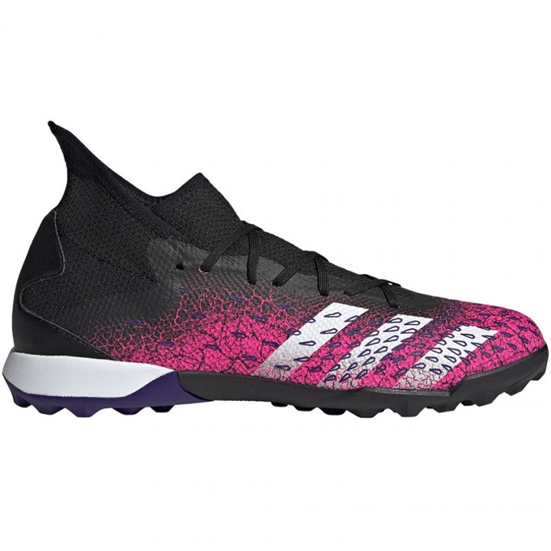 Adidas Predator Freak.3 Tf M FW7517 jalkapallokengät valkoinen, musta, pinkki musta 1