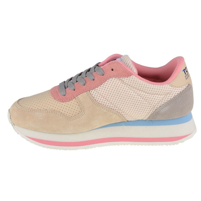Tommy Hilfiger Jeans Flatform Runner W EN0EN01357-AA8 kengät beige vaaleanpunainen 1