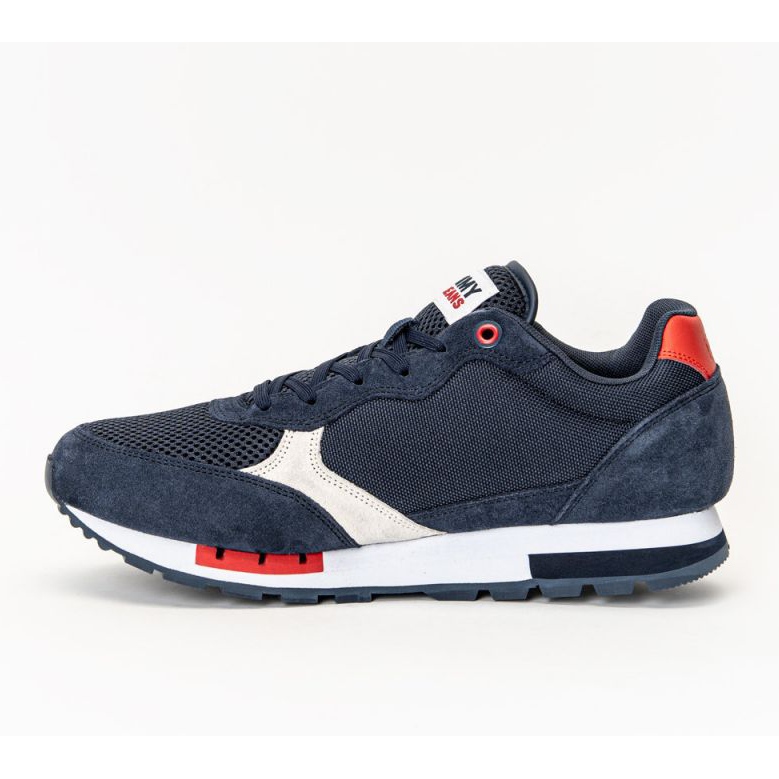 Kengät Tommy Hilfiger Jeans Retro Runner Mix M EM0EM00699-C87 valkoinen tummansininen 1